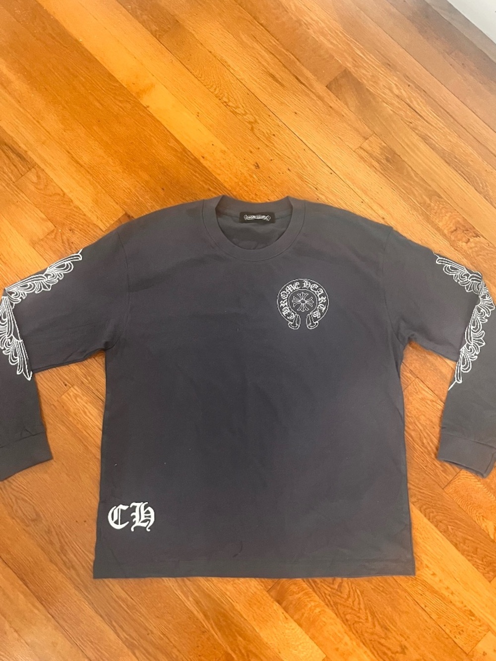 Grey chrome hearts long sleeve